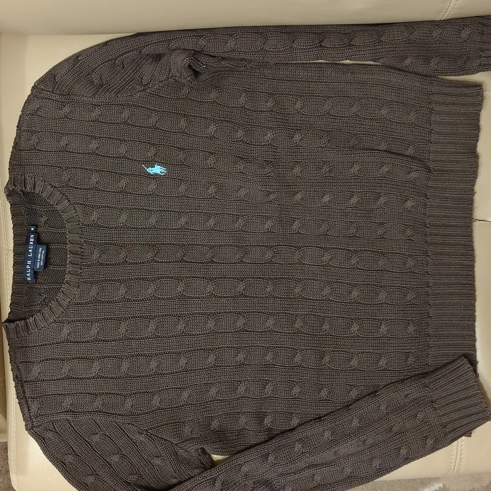 Polo by Ralph Lauren Brown Cable Knit Sweater